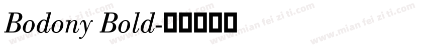 Bodony Bold字体转换